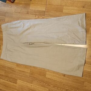 Worth NY khaki wool wide leg trousers sz 16